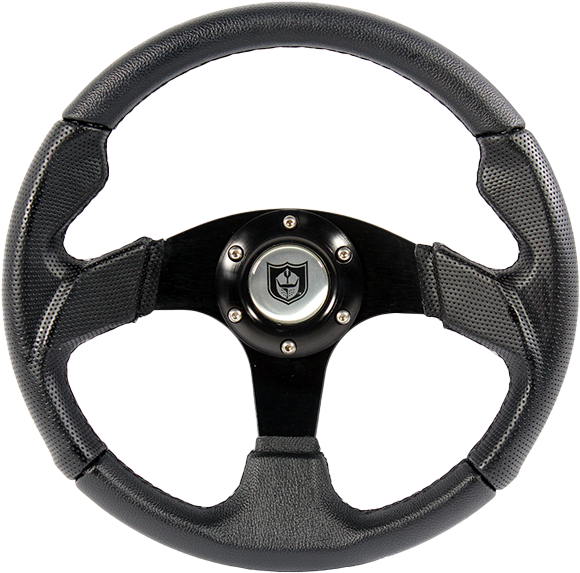 PRO ARMOR Force Steering Wheel Black Stitch P081275BL