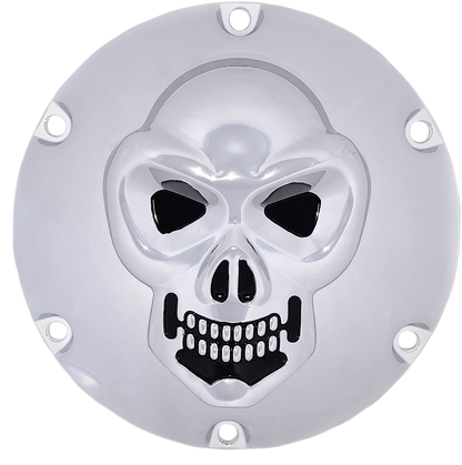 DRAG SPECIALTIES Skull Derby Cover - Chrome - 6 Hole 33-0067SKD