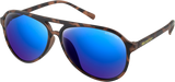 BOBSTER Maverick Sunglasses - Matte Brown Tortoise - Brown HD Blue Mirror BMAV101HD