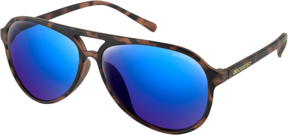 BOBSTER Maverick Sunglasses - Matte Brown Tortoise - Brown HD Blue Mirror BMAV101HD