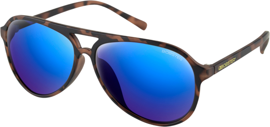 BOBSTER Maverick Sunglasses - Matte Brown Tortoise - Brown HD Blue Mirror BMAV101HD