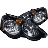 ANZO 2002-2004 Acura Rsx Crystal Headlights Black 121209
