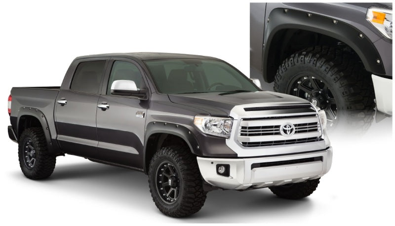 Bushwacker 14-18 Toyota Tundra Fleetside Pocket Style Flares 4pc 66.7/78.7/97.6in Bed - Black 30918-02