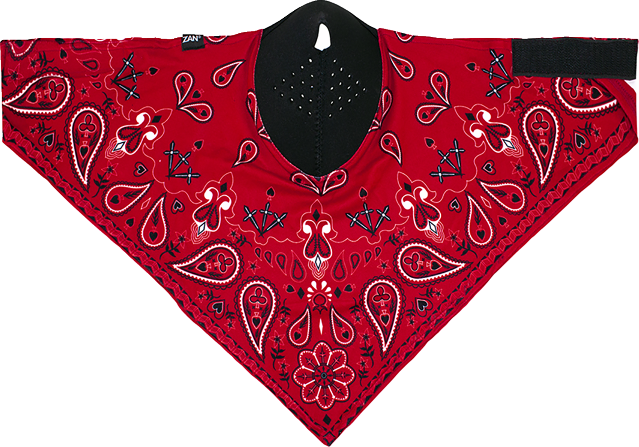 ZAN HEADGEAR Neodanna SportFlex Face Mask - Red Paisley NEOL106