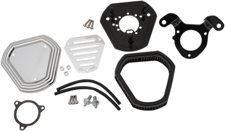 BURLY BRAND Burley Air Cleaner - Chrome - FLH B09-0011C