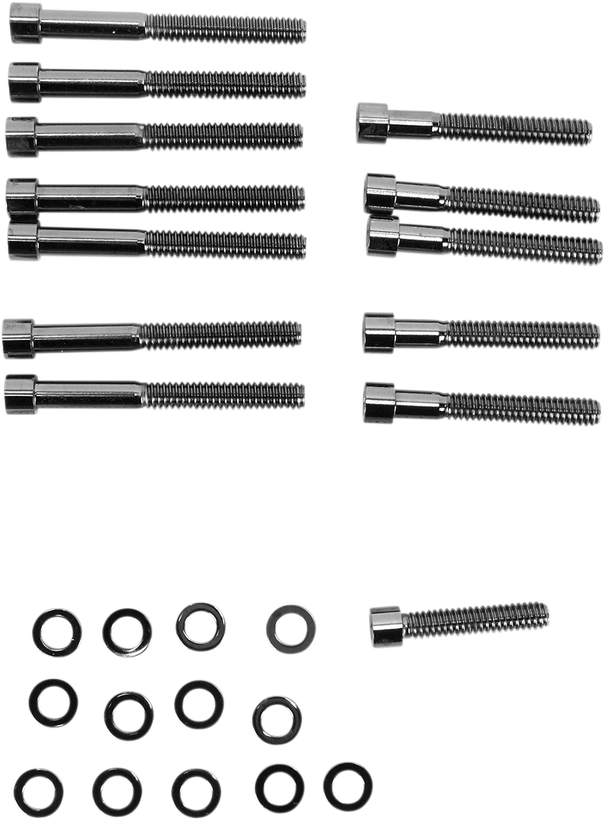 DRAG SPECIALTIES Kit de pernos - Liso - Cubierta del árbol de levas MK687SBK