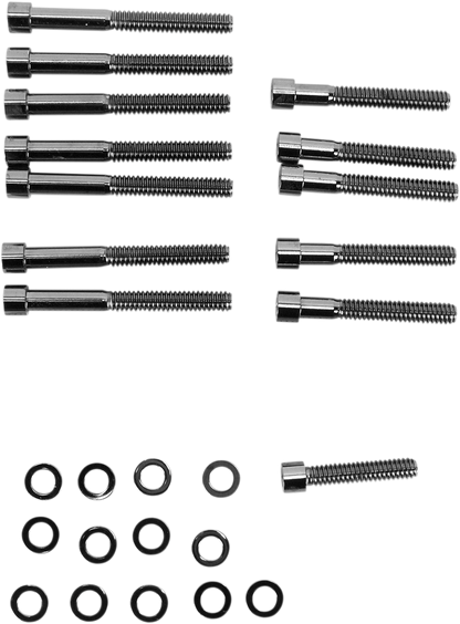 DRAG SPECIALTIES Kit de pernos - Liso - Cubierta del árbol de levas MK687SBK