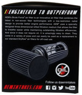 AEM Dryflow Conical Air Filter 6in Base OD x 3.5in Flange ID x 5.25in Height 21-204BF