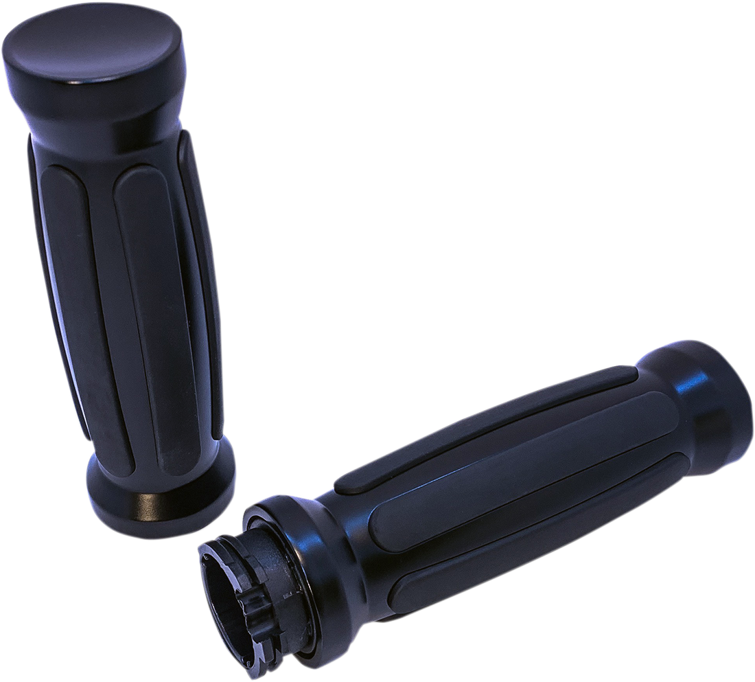 PRO-ONE PERF.MFG. Grips - Straight - Rubber - Cable - Black 490000B