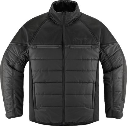 ICON Ghost Puffer Jacket - Black/Charcoal - Small 2820-6190