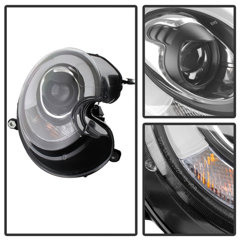 Spyder Mini Cooper 2010-2012 Projector Headlights Xenon/HID Model- DRL Blk PRO-YD-MC07-HID-DRL-BK 5080615