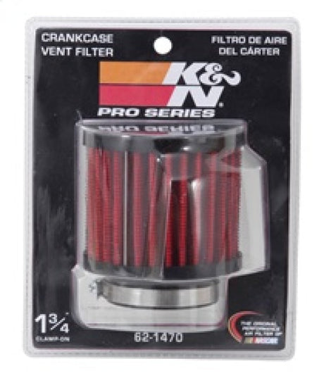 K&N 1.75 inch Vent 3 inch D 2.5 inch H Air Filter - Rubber Top 62-1470