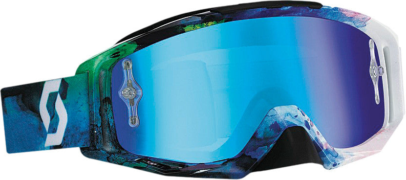 SCOTT Tyrant Goggle Podium Green/Blue W/Chrome Lens 221330-4598278