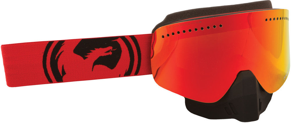 DRAGON Nfx Goggle Red/Black Split W/Red Ion. Lens 722-1729
