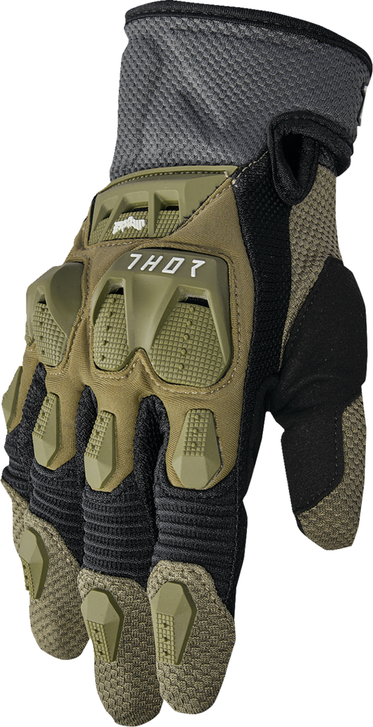 THOR Terrain Gloves - Army/Charcoal - Large 3330-7288