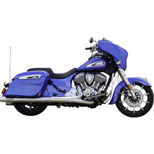 S&S CYCLE 4" Broadhead Slip-On Mufflers  Fishtail  Chrome Indian Challenger/Chieftain  550-1077