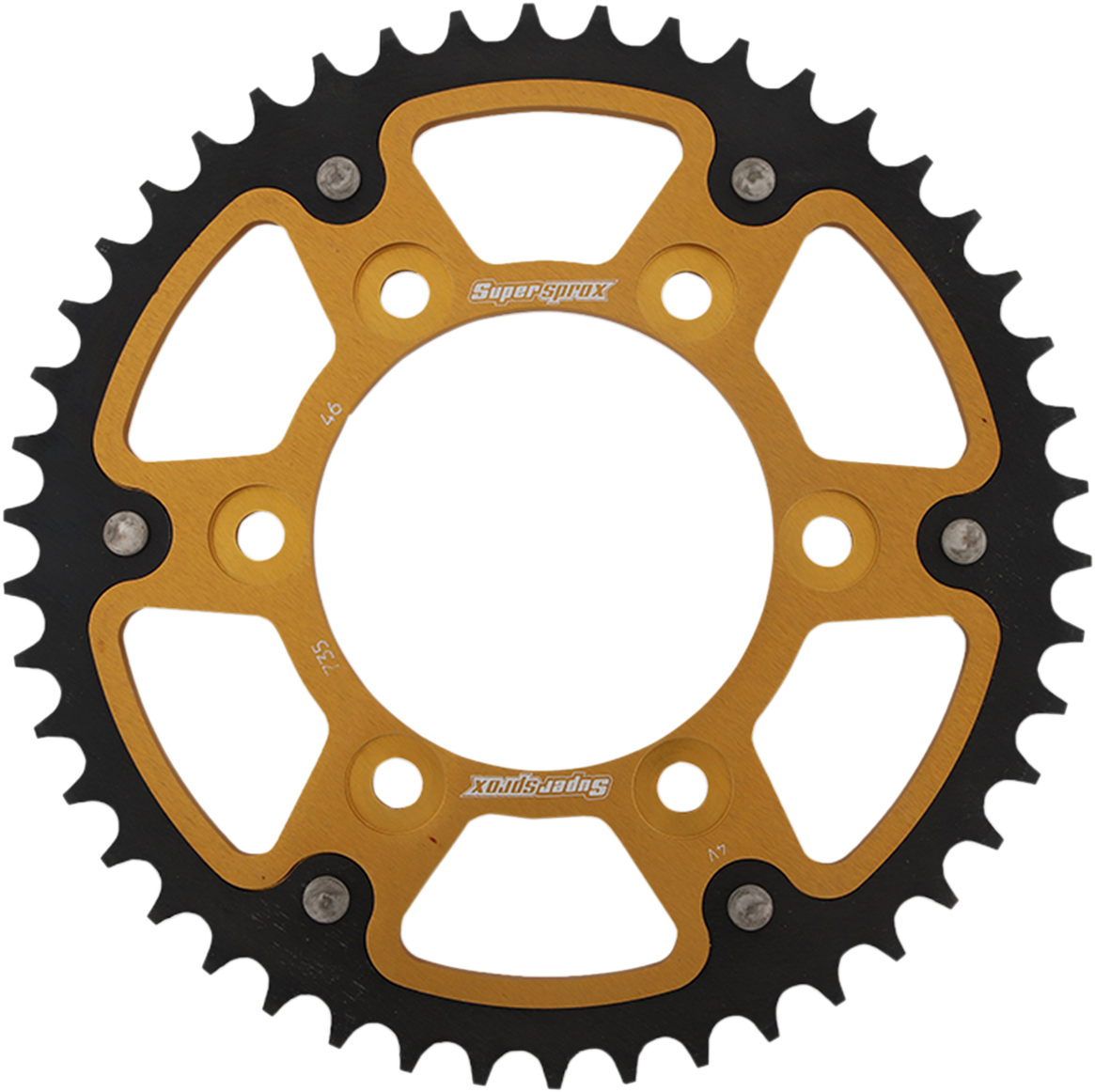 SUPERSPROX Stealth Rear Sprocket - 46 Tooth - Gold - Ducati RST-735-46-GLD