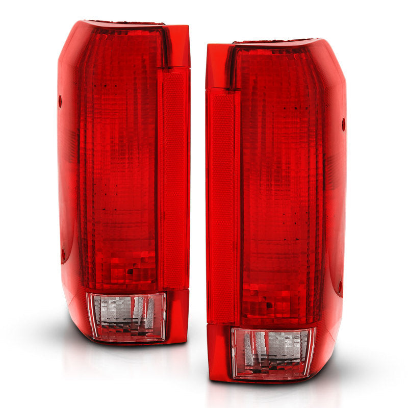 ANZO 1992-1996 Ford Bronco Taillight Red/Clear Lens (OE Replacement) 311306