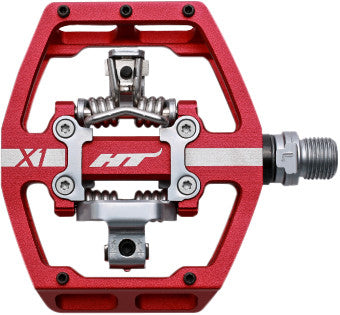 HT COMPONENTS X2 Mtb Pedal Red 85x94x14mm Cleat Included 102001X2123101