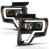 ANZO 2009-2013 Ford F-150 Projector Light Bar G4 Switchback H.L.Black Amber 111469