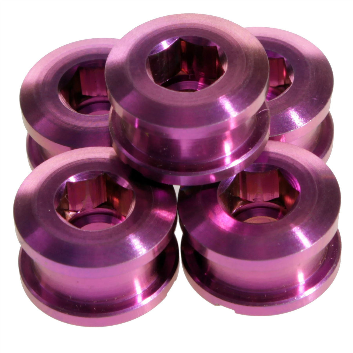 INSIGHT Alloy Chain Ring Bolts 6.5mm Purple INBO654PUPU