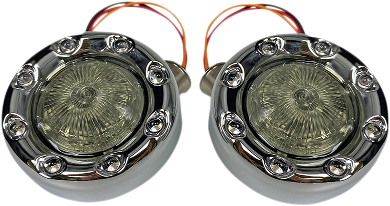 CUSTOM DYNAMICS Bullet Turn Signal 1157 - Chrome - Smoke Lens PB-BR-AW-57-CS