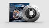 SHW 14-19 Porsche 911 Turbo 3.8L w/o Ceramics Left Rear Drilled-Dimpled LW Brake Rotor (99135240703) PRL49917