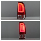 Spyder 08-16 Ford Super Duty F-250 V3 Light Bar LED Tail Lights - Red Clear (ALT-YD-FS07V3-LBLED-RC) 5084736
