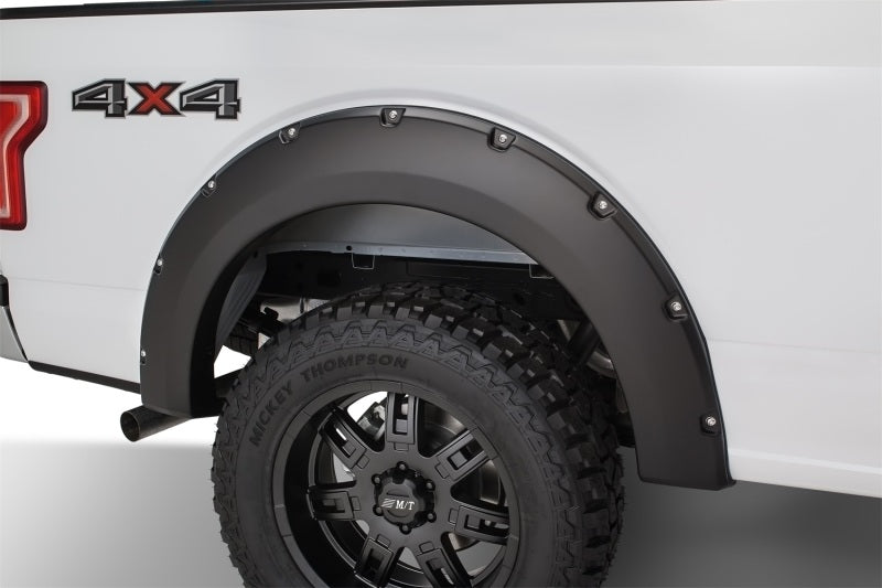 Bushwacker 15-17 Ford F-150 Styleside Pocket Style Flares 4pc 67.1/78.9/97.6in Bed - Black 20935-02