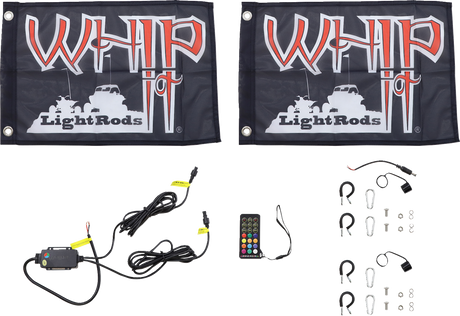 WHIPITLIGHTRODS 3' Light Rod Whip - Pair - White SB-RGBR-232
