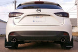Rally Armor 2014+ Mazda3/Mazdaspeed3 UR Black Mud Flap w/ White Logo MF31-UR-BLK/WH