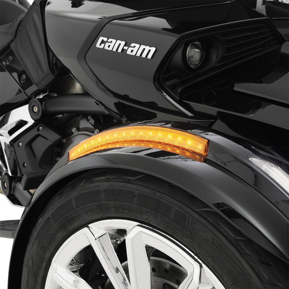 SHOW CHROME LED Front Fender Light - Amber 41-173B