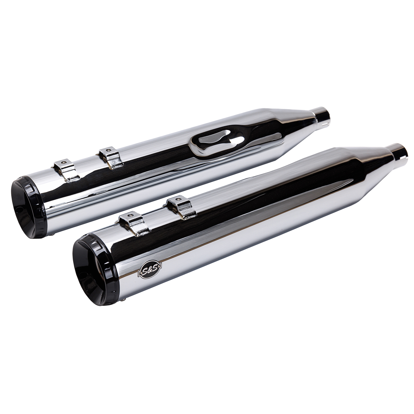 S&S CYCLE 4-1/2" GNX Slip-On Mufflers - Chrome 550-1079