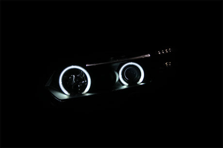 ANZO 2006-2011 Honda Civic Projector Headlights w/ Halo Black (CCFL) 121062