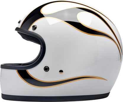 Casco BILTWELL Gringo - Llamas - Blanco/Negro - XS 1002-561-501 