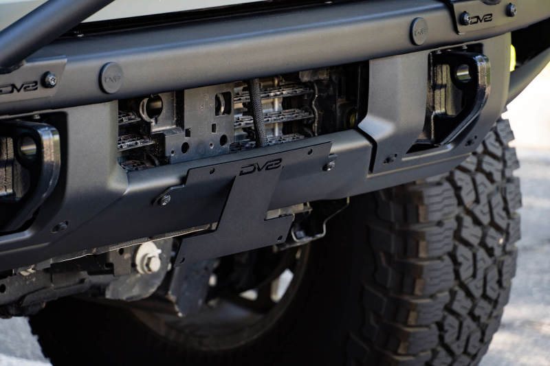 DV8 Offroad 21-22 Ford Bronco Factory Front Bumper Licence Relocation Bracket - Front LPBR-01