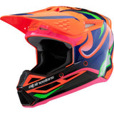 ALPINESTARS Youth SM3 Helmet - Deegan - Gloss Orange Fluo/Purple/Pink Fluo - Large  8301425-433-YL