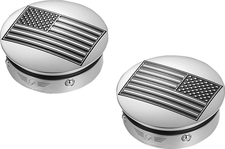 FIGURATI DESIGNS Swing Arm Covers - Contrast Cut - Silver FD26R-AF-CC-SS