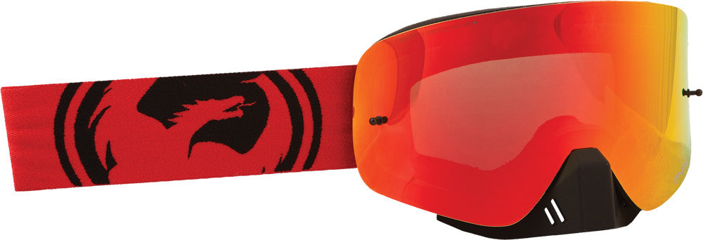 DRAGON Nfx Goggle Red Black Split W/Red Ion Lens 722-1511