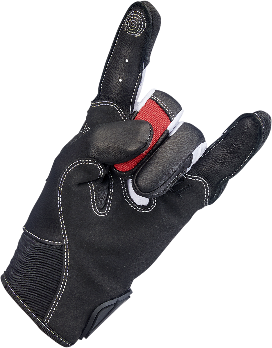 BILTWELL Bridgeport Gloves - Red - Medium 1509-0801-303