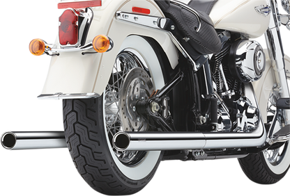 COBRA True Dual Exhaust - Billet Tip - '86-'06 Softail 6984