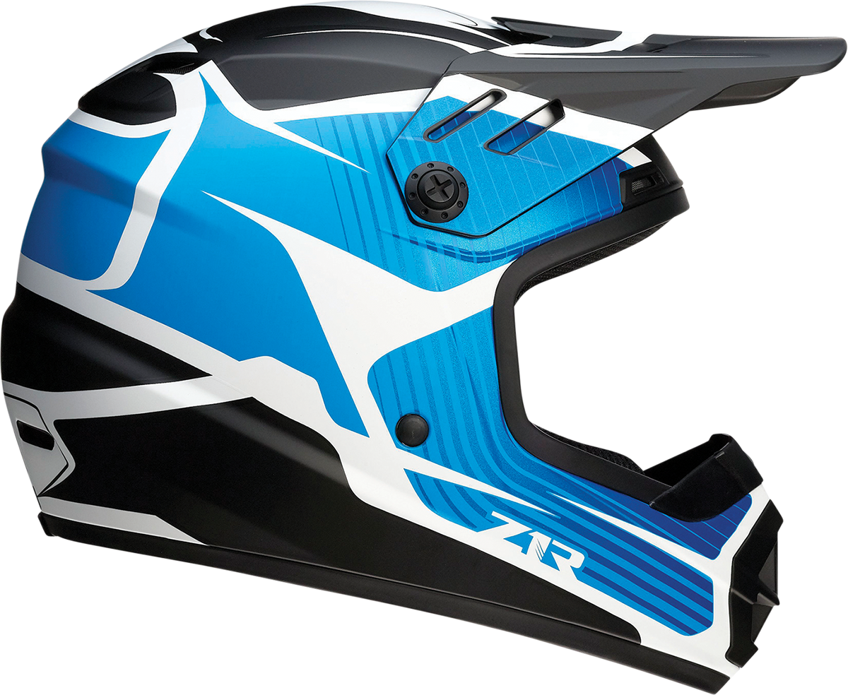 Z1R Youth Rise Helmet - Flame - Blue - Medium 0111-1449