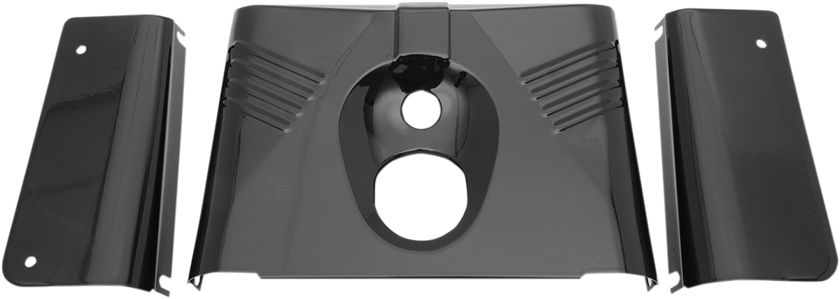 DRAG SPECIALTIES Latas para horquilla de 3 piezas - Negro brillante - Acanalado - '86-'17 FLST 74156B 