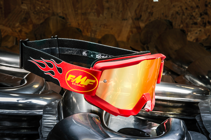 Gafas FMF Youth PowerCore - Llama - Rojo - Espejo rojo F-50055-00004 2601-3021 