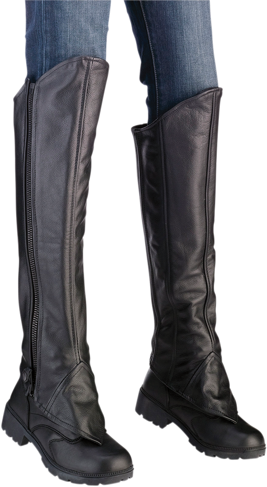 Z1R Women's Half Chaps - Black - L/XL 2815-0093