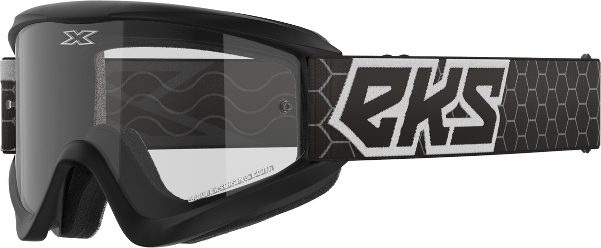 EKS BRAND Flat Out Clear Goggle Black/White Clear 067-60435