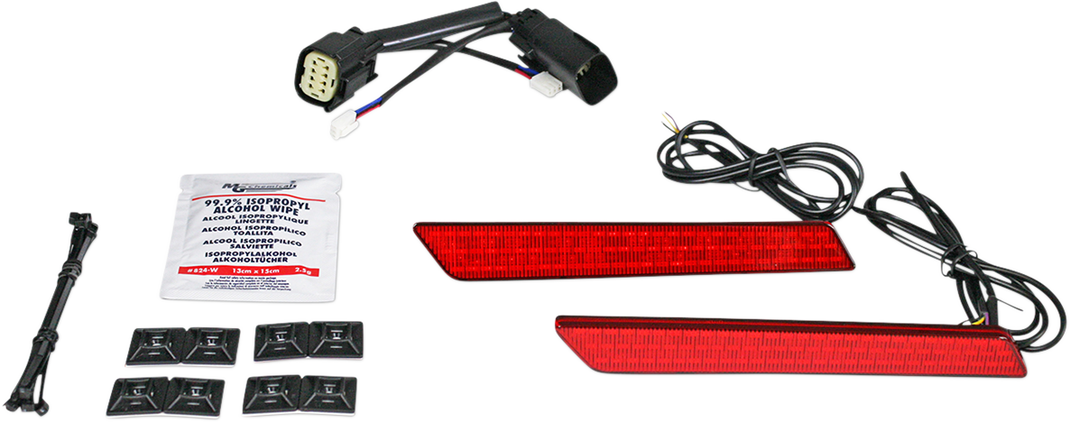 CUSTOM DYNAMICS Saddlebag Latch Lights - SS8 - Red CD-LATCH-SS8-R