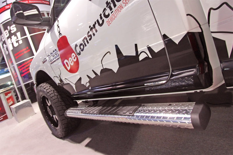 Deezee Universal Tubes - 6In Oval - Brite Tread Aluminum (CrewCab) DZ 16421