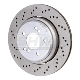 SHW 06-08 BMW Z4 3.2L Left Rear Cross-Drilled Lightweight Brake Rotor (34212282303) BRL42833