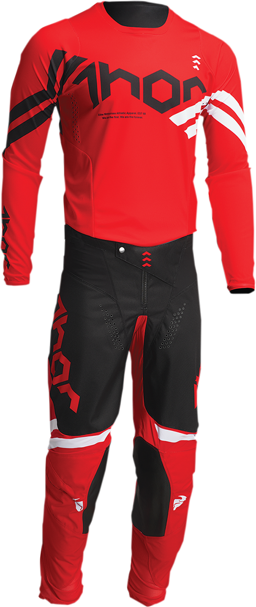 THOR Youth Pulse Cube Pants - Red/White - 24 2903-2070